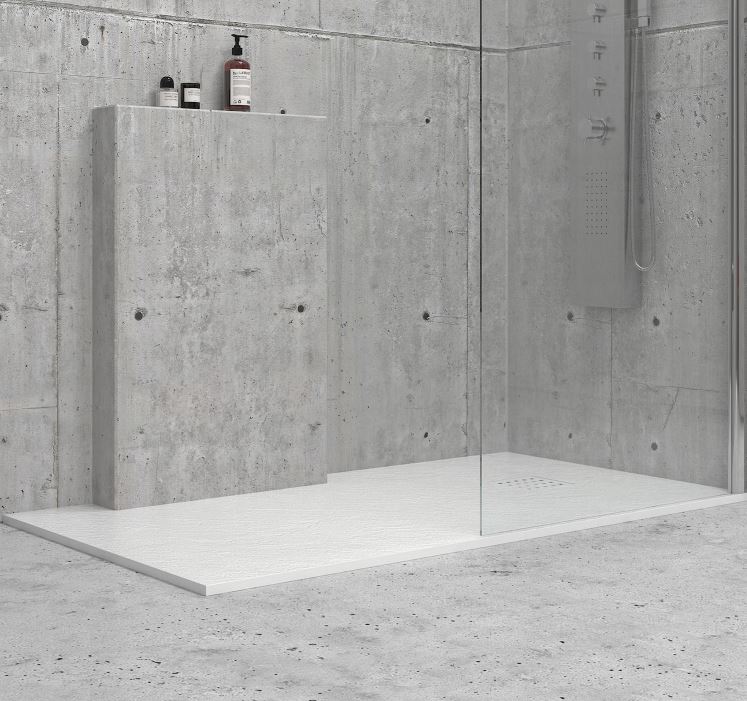 KARAG Classic Bianco 80x180 Ντουζιέρα Ορθογώνια Πέτρινη Λευκή