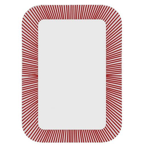 Gloria Redina Καθρέπτης 60x80 Με Κόκκινο Σχέδιο Κορνίζα 15-9338