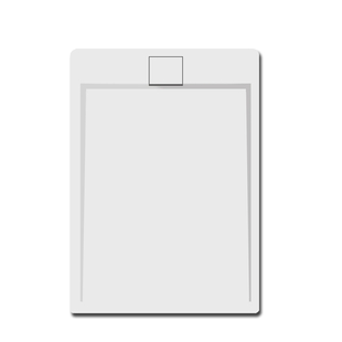Roccia 70x120 Ντουζιέρα Karag Ορθογώνια Polyester Λευκή