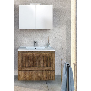 Sanitec Alba B 70x45 Έπιπλο Μπάνιου Κρεμαστό Με Νιπτήρα Και Καθρέφτη