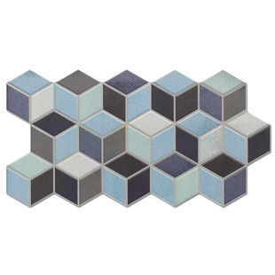 Rhombus Blue 26x51 Porcellanato Δαπέδου Τοίχου Πολύγωνο