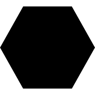 Basic Black Hex 22x25 Porcellanato Εξάγωνο Μαύρο