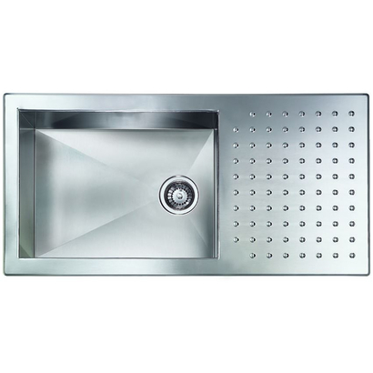 Sanitec 10906 Punto Quadra 100x50 1V Inox Νεροχύτης