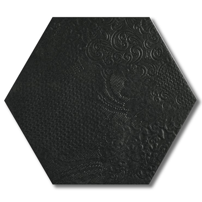 Milano Black Hex 22x25 Porcellanato Διακοσμητικό Εξάγωνο