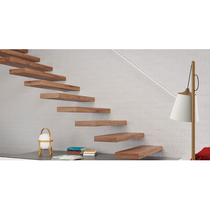 Tiziano Blanco 7x28 Porcellanato Τουβλάκι Επένδυσης Ματ Ανάγλυφο