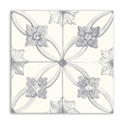 Nikea Black & White Glossy 20x20 Πλακάκι Porcellanato Δαπέδου Stav