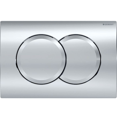 Geberit DELTA 01 Πλακέτα Καζανακιού Διπλής Ροής Χρωμέ Γυαλιστερό