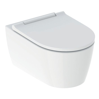Geberit Λεκάνη Κρεμαστή One Rimless Με Κάλυμμα Soft Close Λευκή