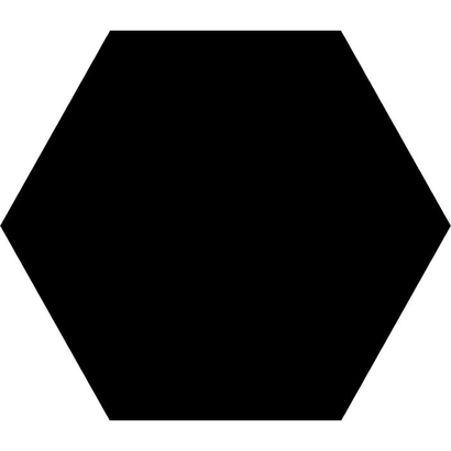 Basic Black Hex 22x25 Porcellanato Εξάγωνο Μαύρο