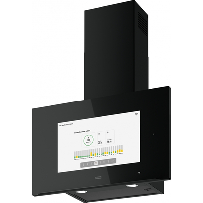 Franke AQ Sense FKAS A80 BK Crystal Black Επιτοίχια Καμινάδα 330.0657.269