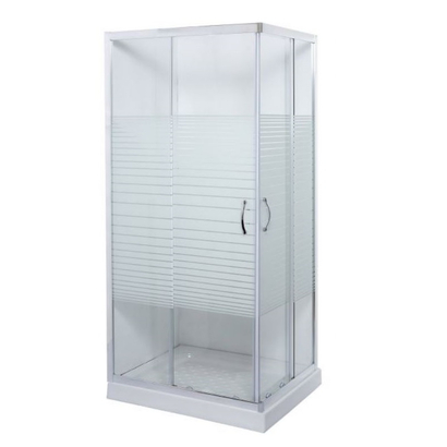 Gloria Paral 70x90x180 Καμπίνα Ντουζιέρα Ορθογώνια Κρύσταλλο Σεριγραφία 60-8043