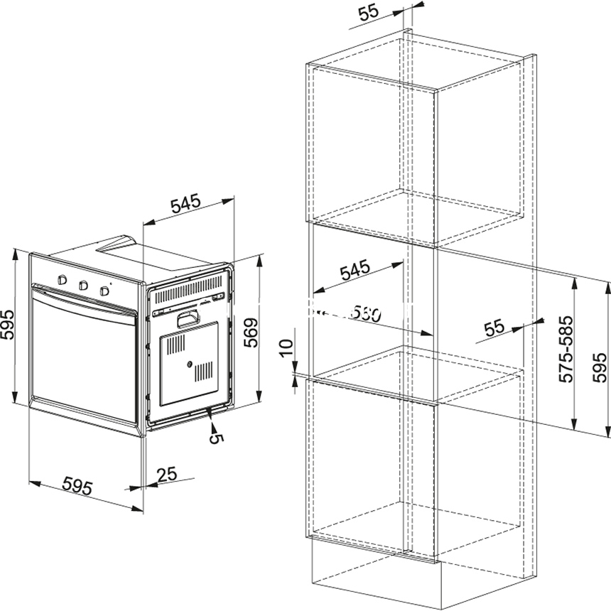 Franke SMART FSL 86 H ΒΚ Black Υδρολυτικός Πολυλειτουργικός Φούρνος 116.0609.447