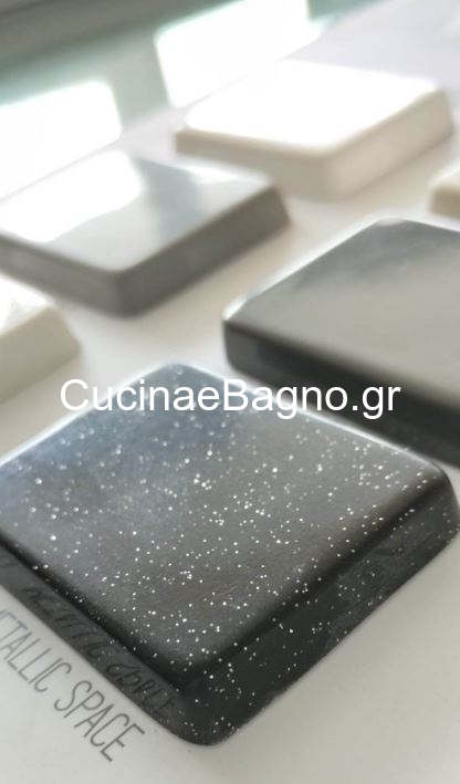 Sanitec IRIS 49x47 Νιπτήρας Επίπλου Επικαθήμενος Τεχνογρανίτης