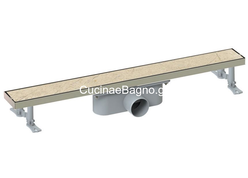 MaxiFlow Scala Brushed Gold Ματ 80 cm Κανάλι Ντουζιέρας Δαπέδου Χρυσό br401480/BG