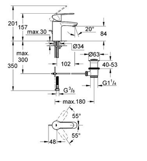 Grohe Eurostyle Cosmopolitan 3355220E Μπαταρία Νιπτήρος