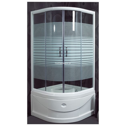 Sanitec A-956N 100x100 Ντουζιέρα-Μπανιέρα Ημικυκλική Ακρυλική