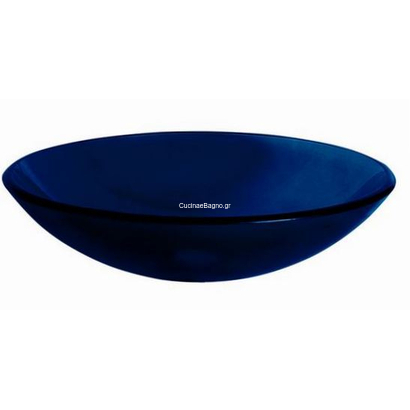 Gloria Cob Blue Νιπτήρας 42x42 Επιτραπεζιος Γυάλινος 66-0005