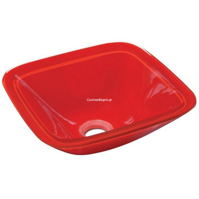 GLORIA Red Νιπτήρας 40x40 Επιτραπεζιος 67-8538