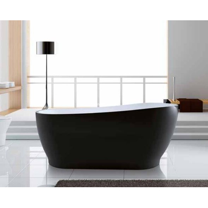 Karag ATENA K-1527B NERO LUCIDE 170x80 Μπανιέρα Ακρυλική Μαύρη Ελεύθερης Τοποθέτησης