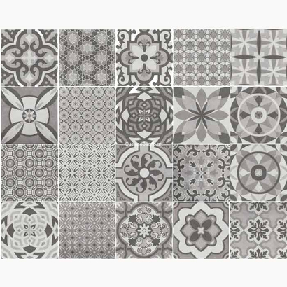 Vintage Mix Gray 25x25 Porcellanato Δαπέδου & Τοίχου Ρετρό