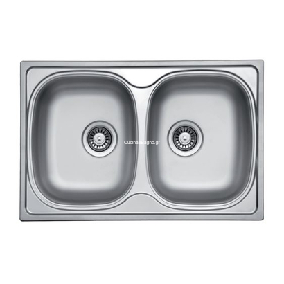 Kl 79x50 Νεροχύτης Ανοξείδωτος Λείος/Σαγρέ