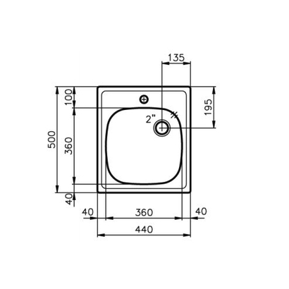 Foster 1000 Inox 44x50 Νεροχύτης Γούρνα Ανοξείδωτη 1144000