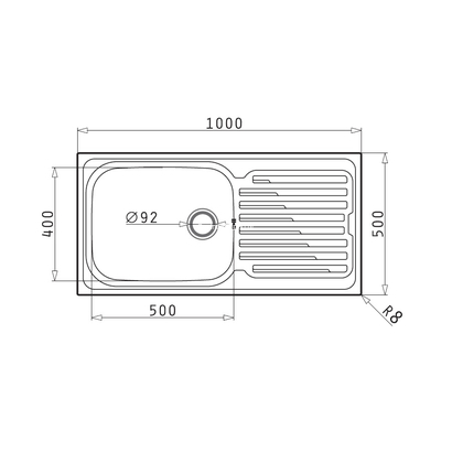 Pyramis Amaltia Plus (100x50) 1B 1D Γυαλισμένο Νεροχύτης Ανοξείδωτος 107118501