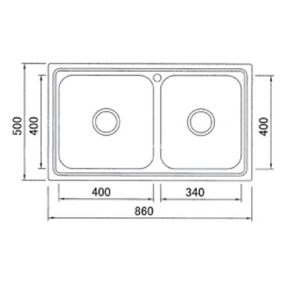 Karag BL 888 Νεροχύτης 86x50 Ανοξείδωτος