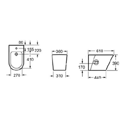 Karag Sorrento Μπιντε Δαπέδου 61x36 B 1088