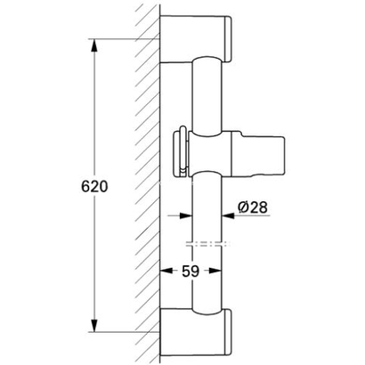 Grohe 28620000 Relexa Βέργα Ντους 60 Cm Μπάνιου Χρωμέ