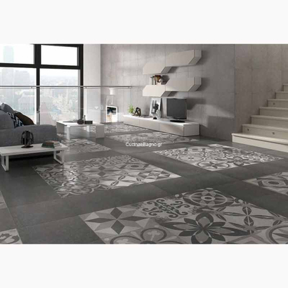 Vintage Mix Gray 25x25 Porcellanato Δαπέδου & Τοίχου Ρετρό