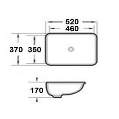 Klp Marion Νιπτήρας 50x38,5 Υποκαθήμενος 444911