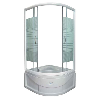 Sanitec A-956N 90x90 Ντουζιέρα-Μπανιέρα Ημικυκλική Ακρυλική