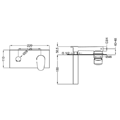 Teorema Tag Μπαταρία Νιπτήρα Εντοιχισμού 173314