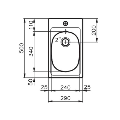 Foster 1000 Inox 29x50 Νεροχύτης Γούρνα Ανοξείδωτη 1129000