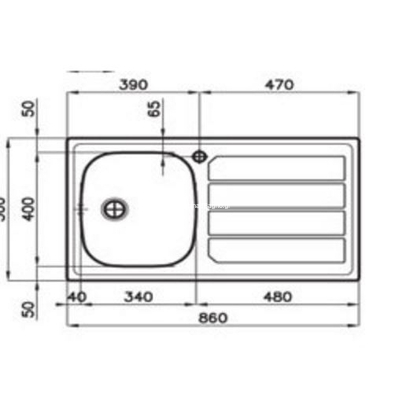 Foster 1000 Inox 79x50 Νεροχύτης Ανοξείδωτος 1179561-1179562
