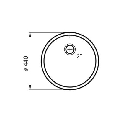 Foster Rondo Inox Φ44 Νεροχύτης  Γούρνα Ανοξείδωτη Στρογγυλή 1010000