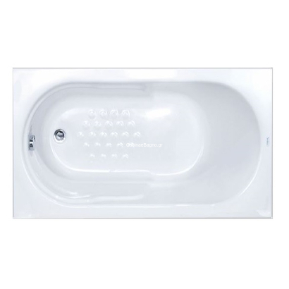 Sanitec 140x70 Gloria Μπανιέρα Υδρομασάζ 520