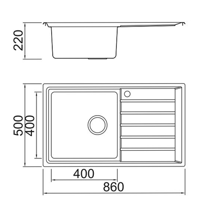Karag BL-654 Νεροχύτης 86x50 Ανοξείδωτος