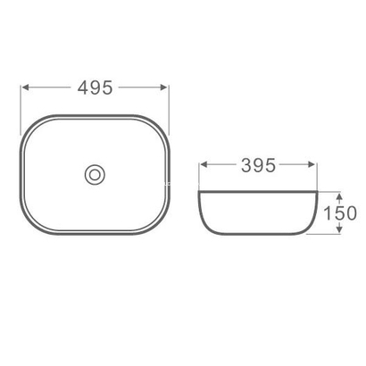 Karag LT 2143 49,5x39,5 Νιπτήρας Επιτραπέζιος