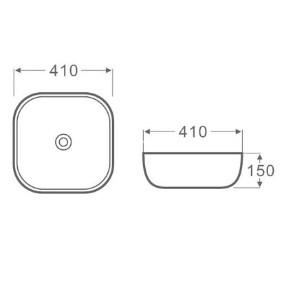 Karag LT 2144 41x41 Νιπτήρας Επιτραπέζιος