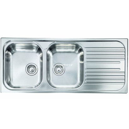 Sanitec 10647/10697 Atlantic 116x50 Inox Νεροχύτης