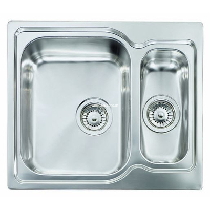 Sanitec 11642/11692 Matico 58x50 2VD-2VS Inox Νεροχύτης