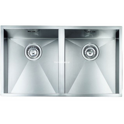 Sanitec 11909 Filo Quadra 77x45 2V Inox Νεροχύτης