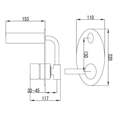 KARAG Μπαταρία Νιπτήρα Επίτοιχη SINAR QA14