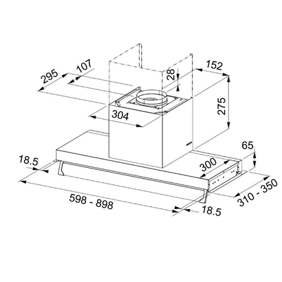 Franke Style Plus FST PLUS 908 X Inox Απορροφητήρας Εντοιχιζόμενος 1000001800