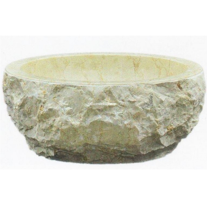 Rotonda Cream 40x40 Νιπτήρας Μαρμάρινος Επιτραπέζιος
