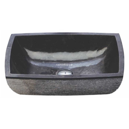 Trapezio Nero 50x40 Νιπτήρας Μαρμάρινος Επιτραπέζιος