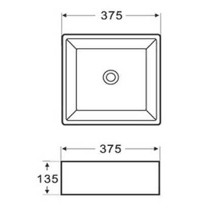 GLORIA 38x38 Isa Como Νιπτήρας Επιτραπέζιος 17-1938