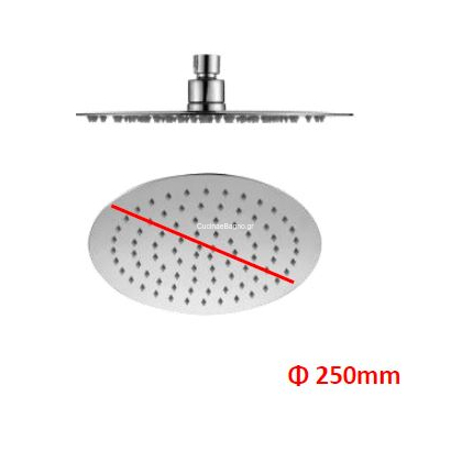 Ανακλινόμενη κεφαλή ντούς MIRROR FINISH 25x25 INOX SS304 45104